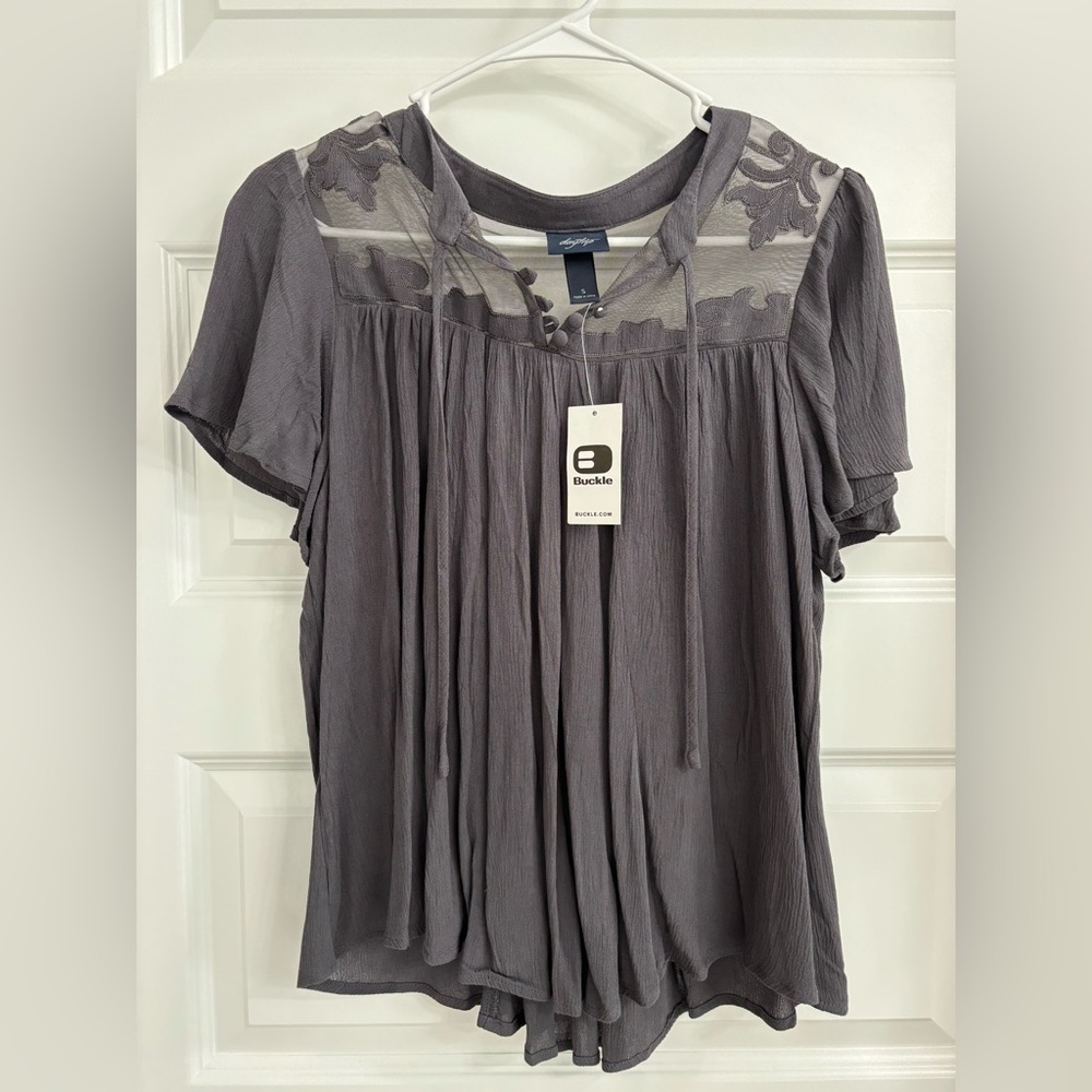 Daytrip Flowy Grey Woven Shirt